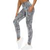 imageTHE GYM PEOPLE Thick High Waist Yoga Pants with Pockets Tummy Control Workout Running Yoga Leggings for WomenBlackWhiteGrey