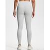 imageTHE GYM PEOPLE Thick High Waist Yoga Pants with Pockets Tummy Control Workout Running Yoga Leggings for WomenBright Grey