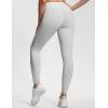 imageTHE GYM PEOPLE Thick High Waist Yoga Pants with Pockets Tummy Control Workout Running Yoga Leggings for WomenBright Grey