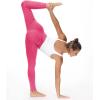 imageTHE GYM PEOPLE Thick High Waist Yoga Pants with Pockets Tummy Control Workout Running Yoga Leggings for WomenBright Pink
