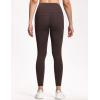 imageTHE GYM PEOPLE Thick High Waist Yoga Pants with Pockets Tummy Control Workout Running Yoga Leggings for WomenBrown
