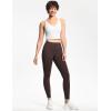 imageTHE GYM PEOPLE Thick High Waist Yoga Pants with Pockets Tummy Control Workout Running Yoga Leggings for WomenBrown