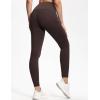 imageTHE GYM PEOPLE Thick High Waist Yoga Pants with Pockets Tummy Control Workout Running Yoga Leggings for WomenBrown
