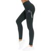 imageTHE GYM PEOPLE Thick High Waist Yoga Pants with Pockets Tummy Control Workout Running Yoga Leggings for WomenCharcoal Grey