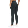 imageTHE GYM PEOPLE Thick High Waist Yoga Pants with Pockets Tummy Control Workout Running Yoga Leggings for WomenCharcoal Grey