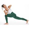 imageTHE GYM PEOPLE Thick High Waist Yoga Pants with Pockets Tummy Control Workout Running Yoga Leggings for WomenDark Green