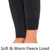 imageTHE GYM PEOPLE Thick High Waist Yoga Pants with Pockets Tummy Control Workout Running Yoga Leggings for WomenFleece Lined Black