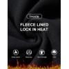 imageTHE GYM PEOPLE Thick High Waist Yoga Pants with Pockets Tummy Control Workout Running Yoga Leggings for WomenFleece Lined Black