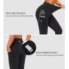 imageTHE GYM PEOPLE Thick High Waist Yoga Pants with Pockets Tummy Control Workout Running Yoga Leggings for WomenFleece Lined Black