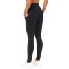 imageTHE GYM PEOPLE Thick High Waist Yoga Pants with Pockets Tummy Control Workout Running Yoga Leggings for WomenFleece Lined Black