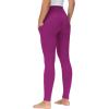 imageTHE GYM PEOPLE Thick High Waist Yoga Pants with Pockets Tummy Control Workout Running Yoga Leggings for WomenFuchsia