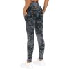 imageTHE GYM PEOPLE Thick High Waist Yoga Pants with Pockets Tummy Control Workout Running Yoga Leggings for WomenGray Marble