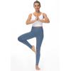 imageTHE GYM PEOPLE Thick High Waist Yoga Pants with Pockets Tummy Control Workout Running Yoga Leggings for WomenGrey Blue