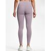imageTHE GYM PEOPLE Thick High Waist Yoga Pants with Pockets Tummy Control Workout Running Yoga Leggings for WomenGrey Purple
