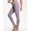 imageTHE GYM PEOPLE Thick High Waist Yoga Pants with Pockets Tummy Control Workout Running Yoga Leggings for WomenGrey Purple