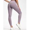 imageTHE GYM PEOPLE Thick High Waist Yoga Pants with Pockets Tummy Control Workout Running Yoga Leggings for WomenGrey Purple