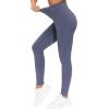 imageTHE GYM PEOPLE Thick High Waist Yoga Pants with Pockets Tummy Control Workout Running Yoga Leggings for WomenInk Blue