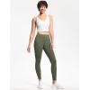 imageTHE GYM PEOPLE Thick High Waist Yoga Pants with Pockets Tummy Control Workout Running Yoga Leggings for WomenOlive Green