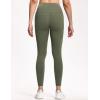 imageTHE GYM PEOPLE Thick High Waist Yoga Pants with Pockets Tummy Control Workout Running Yoga Leggings for WomenOlive Green
