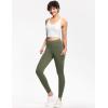 imageTHE GYM PEOPLE Thick High Waist Yoga Pants with Pockets Tummy Control Workout Running Yoga Leggings for WomenOlive Green