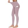 imageTHE GYM PEOPLE Thick High Waist Yoga Pants with Pockets Tummy Control Workout Running Yoga Leggings for WomenPale Purple