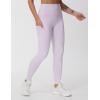 imageTHE GYM PEOPLE Thick High Waist Yoga Pants with Pockets Tummy Control Workout Running Yoga Leggings for WomenPink Purple
