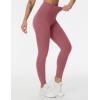 imageTHE GYM PEOPLE Thick High Waist Yoga Pants with Pockets Tummy Control Workout Running Yoga Leggings for WomenRose Red