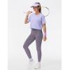 imageTHE GYM PEOPLE Thick High Waist Yoga Pants with Pockets Tummy Control Workout Running Yoga Leggings for WomenVintage Purple