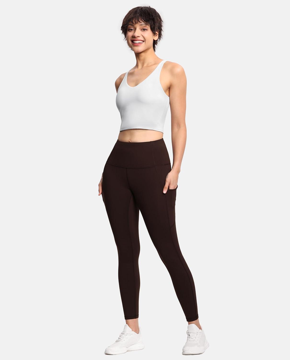 imageTHE GYM PEOPLE Womens Sports Bra Longline Wirefree Padded with Medium SupportBright Grey