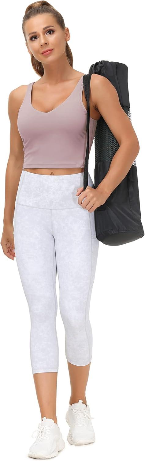 imageTHE GYM PEOPLE Womens Sports Bra Longline Wirefree Padded with Medium SupportLight Purple