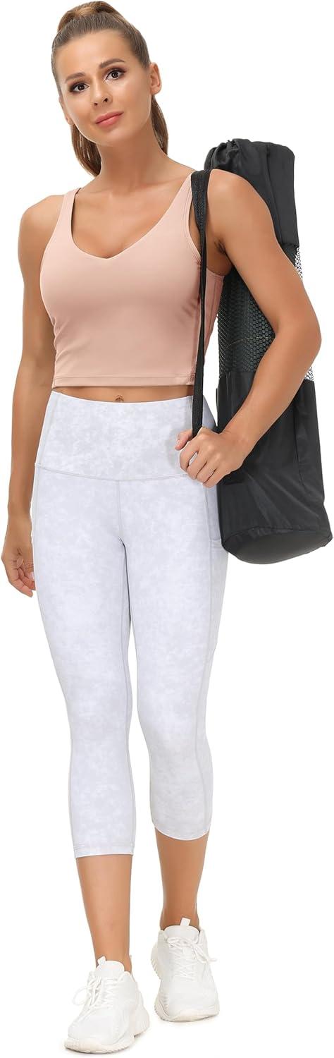 imageTHE GYM PEOPLE Womens Sports Bra Longline Wirefree Padded with Medium SupportSoft Pink