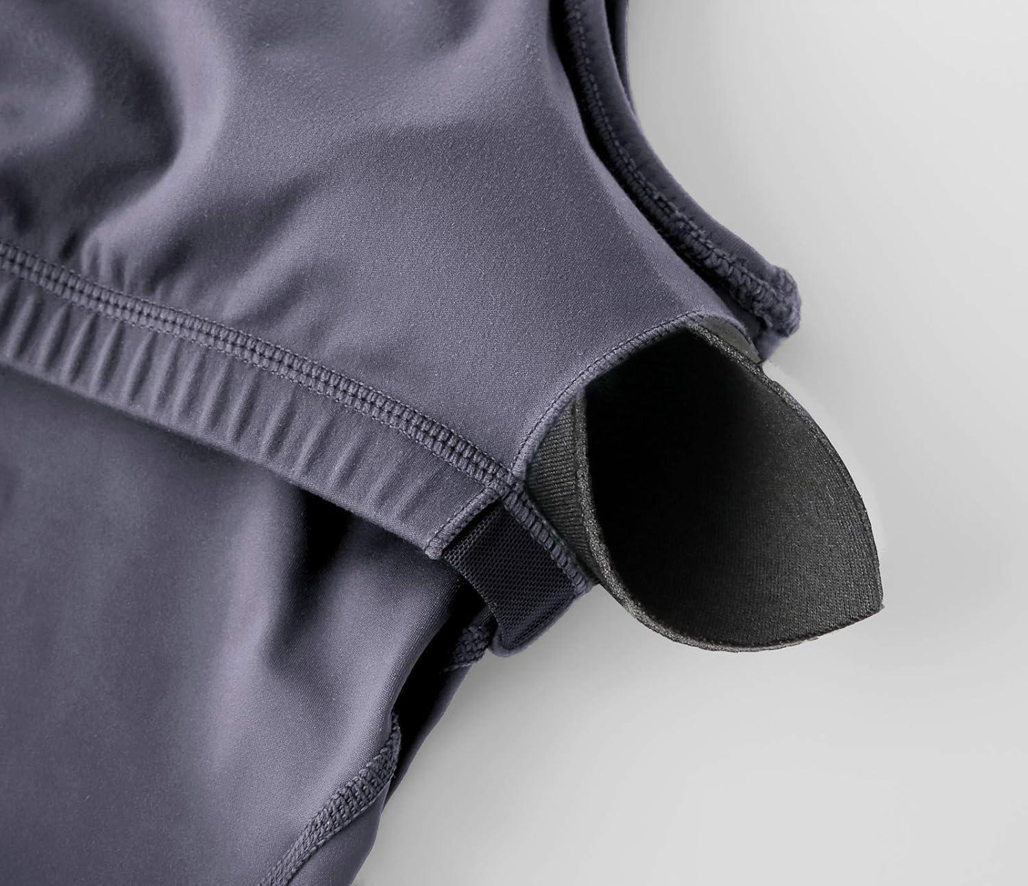 imageTHE GYM PEOPLE Womens Sports Bra Longline Wirefree Padded with Medium SupportVintage Purple
