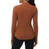 imageTHE GYM PEOPLE Fleece Mock Turtleneck Pullover Base Layer Shirts Long Sleeve Workout Tops with Thumb HoleBrick Red