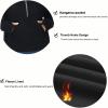 imageTHE GYM PEOPLE Womens Half Zip Pullover Fleece Stand Collar Crop Sweatshirt with Pockets Thumb HoleBlack