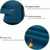 imageTHE GYM PEOPLE Womens Half Zip Pullover Fleece Stand Collar Crop Sweatshirt with Pockets Thumb HoleDark Blue Green