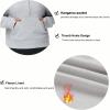 imageTHE GYM PEOPLE Womens Half Zip Pullover Fleece Stand Collar Crop Sweatshirt with Pockets Thumb HoleGrey