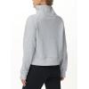 imageTHE GYM PEOPLE Womens Half Zip Pullover Fleece Stand Collar Crop Sweatshirt with Pockets Thumb HoleGrey