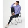 imageTHE GYM PEOPLE Womens Half Zip Pullover Fleece Stand Collar Crop Sweatshirt with Pockets Thumb HoleLavender Purple