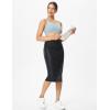 imageTHE GYM PEOPLE Womens High Waist Tummy Control Pencil Skirts Stretchy Bodycon Midi Skirt Below Knee with Back SlitBlack Leopard