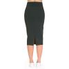 imageTHE GYM PEOPLE Womens High Waist Tummy Control Pencil Skirts Stretchy Bodycon Midi Skirt Below Knee with Back SlitGrey