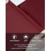 imageTHE GYM PEOPLE Womens High Waist Tummy Control Pencil Skirts Stretchy Bodycon Midi Skirt Below Knee with Back SlitWine Red