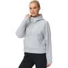 imageTHE GYM PEOPLE Womens Hoodies Half Zip Long Sleeve Fleece Crop Pullover Sweatshirts with Pockets Thumb HoleGrey