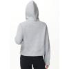 imageTHE GYM PEOPLE Womens Hoodies Half Zip Long Sleeve Fleece Crop Pullover Sweatshirts with Pockets Thumb HoleGrey