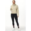 imageTHE GYM PEOPLE Womens Hoodies Half Zip Long Sleeve Fleece Crop Pullover Sweatshirts with Pockets Thumb HoleKhaki