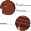 imageTHE GYM PEOPLE Womens Hoodies Half Zip Long Sleeve Fleece Crop Pullover Sweatshirts with Pockets Thumb HoleMaroon