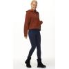 imageTHE GYM PEOPLE Womens Hoodies Half Zip Long Sleeve Fleece Crop Pullover Sweatshirts with Pockets Thumb HoleMaroon