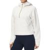 imageTHE GYM PEOPLE Womens Hoodies Half Zip Long Sleeve Fleece Crop Pullover Sweatshirts with Pockets Thumb HoleOffwhite