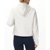 imageTHE GYM PEOPLE Womens Hoodies Half Zip Long Sleeve Fleece Crop Pullover Sweatshirts with Pockets Thumb HoleOffwhite