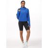 imageTHE GYM PEOPLE Womens Hoodies Half Zip Long Sleeve Fleece Crop Pullover Sweatshirts with Pockets Thumb HoleSea Blue