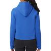 imageTHE GYM PEOPLE Womens Hoodies Half Zip Long Sleeve Fleece Crop Pullover Sweatshirts with Pockets Thumb HoleSea Blue